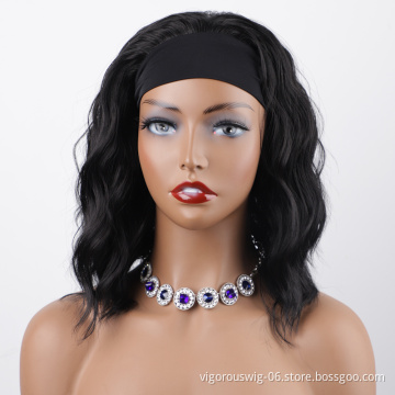 2020 New Designer Afro Spring Headwrap Pre Plucked Multifunctional Synthetic Custom Afro Kinky Curly Headband Wig